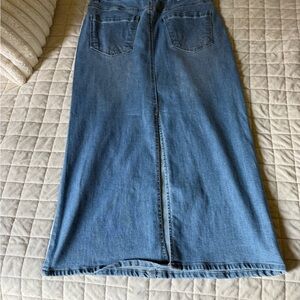 Oat New York Blue Denim Maxi Skirt